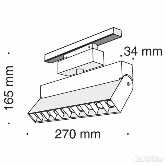 Трековый светодиодный светильник Maytoni Track Lamps TR015-2-20W3K-B