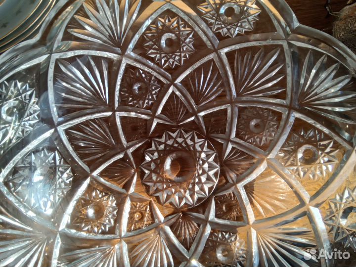 Вазы под фрукты. Круглые. Хрусталь