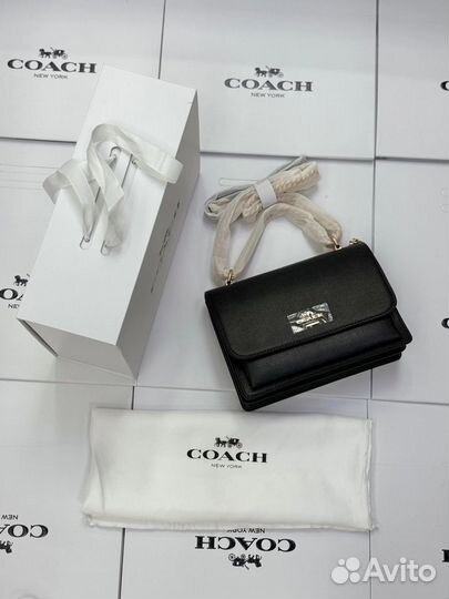 Сумка женская натуральная кожа coach