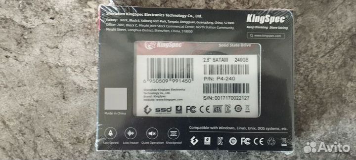 SSD накопитель kingspec P4-240 240гб, 2.5
