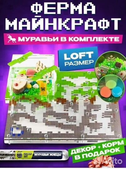 Муравьиная ферма с муравьями майнкрафт