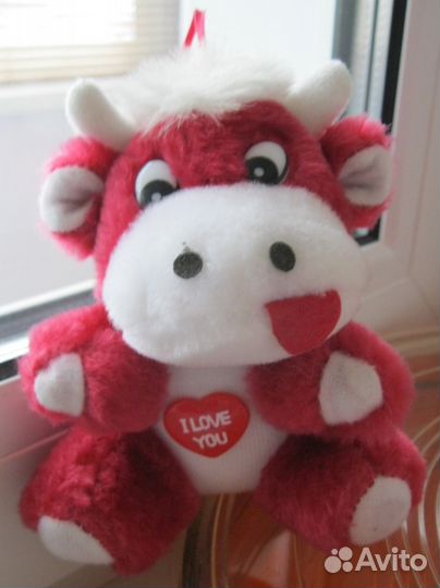 Мягкая игрушка собака кошка белая на присоске бык