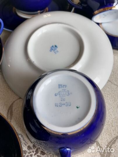 Чайный сервиз лфз кобальтовый