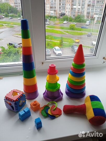 Сортер Полесье Теремок, Гриб конструктор, плотик