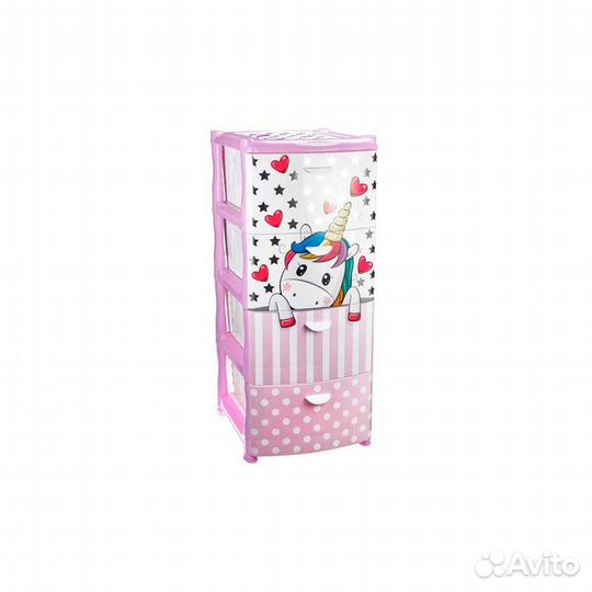 Комод 4-х секц Альт Деко 405x505x960 мм Единорог