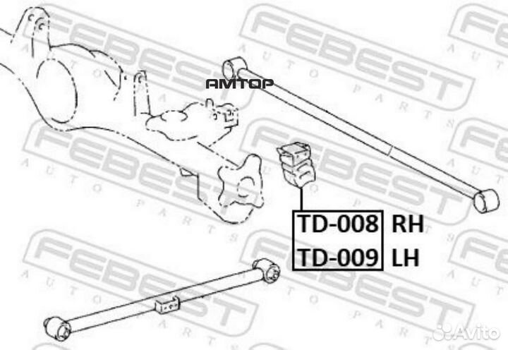 Febest TD-008 Отбойник заднего амортизатора febest