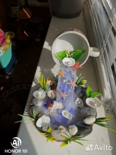 Топиарий парящая чашка водопад