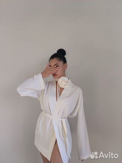 Халат шелковый женский