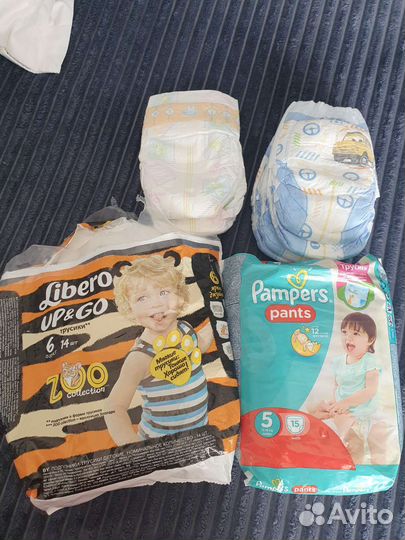 Подгузники трусики pampers 4, 5,haggies 4,libero 6