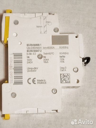 Автоматический выключатель schneider electric c10