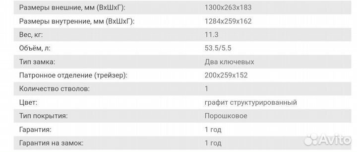 Оружейный сейф Чирок 1318