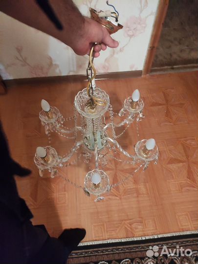 Люстра хрустальная чехословакия