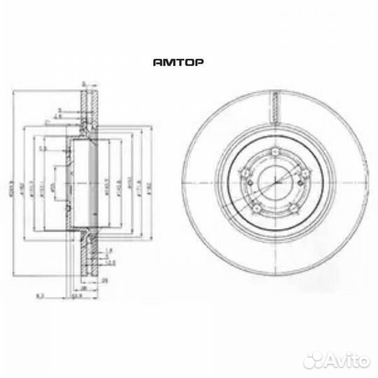 Delphi BG3914 Диск тормозной перед toyota avensis