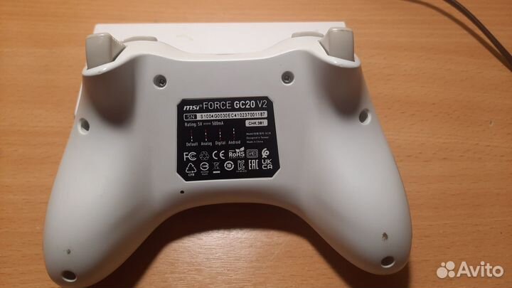 Проводной Gamepad Msi force GC20 V2