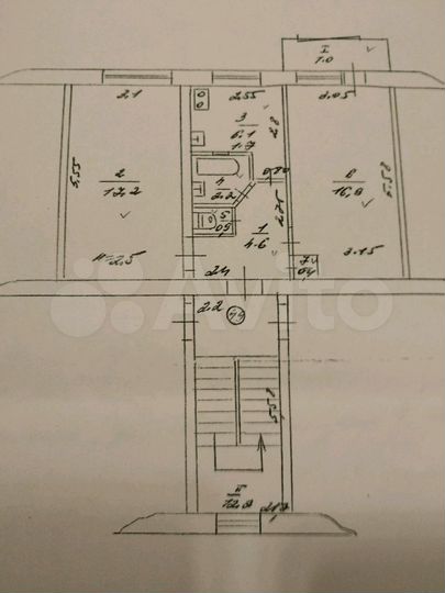 2-к. квартира, 49 м², 5/5 эт.