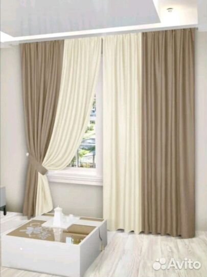 Шторы комбинированные новые