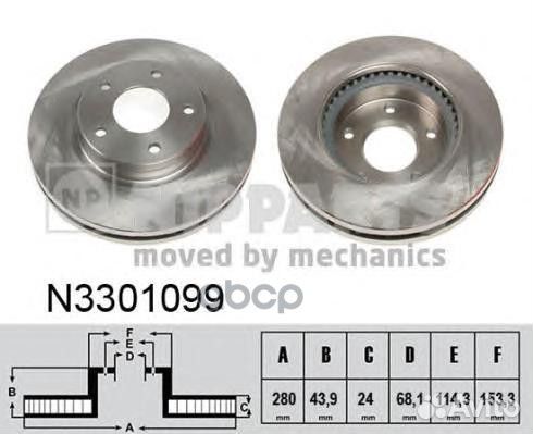 Диск торм Nissan Juke N3301099 Nipparts