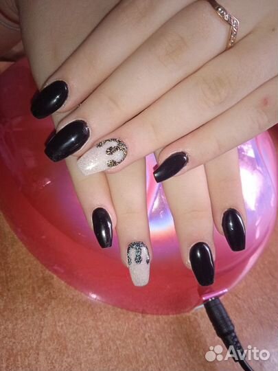 Маникюр наращивание ногтей