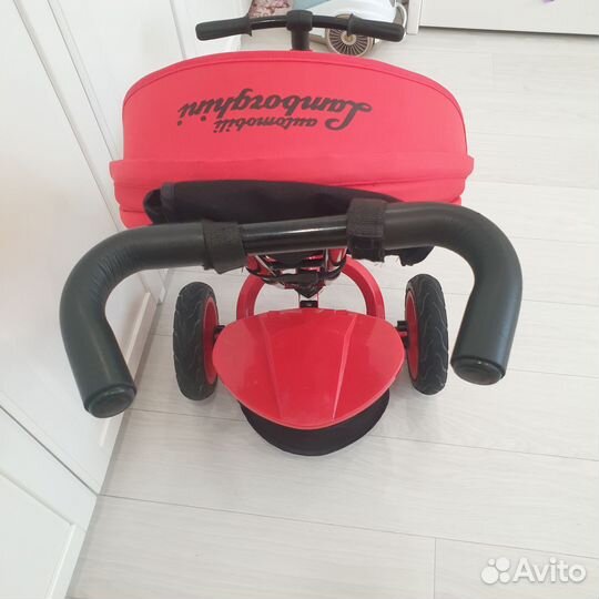 Велосипед коляска с ручкой lamborghini