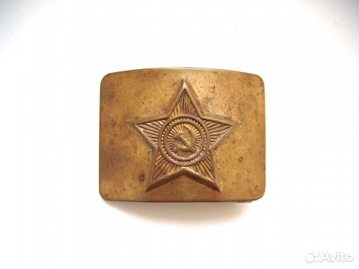 Пряжка пряга бляха Латунь солдат ремень СССР