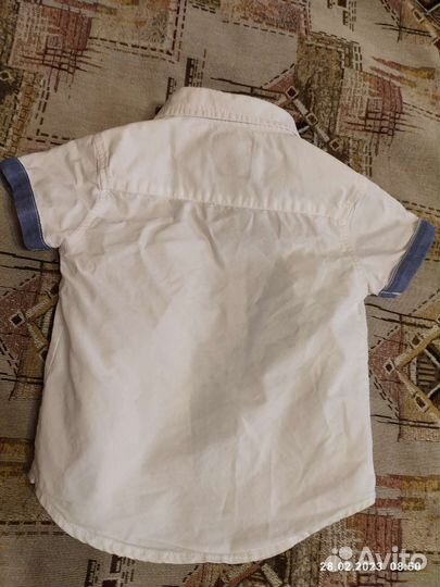 Рубашка белая для мальчика 92-98