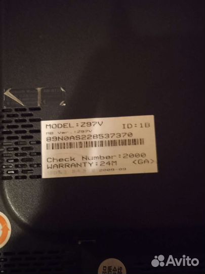 Ноутбук asus z97v