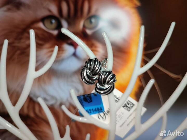 Серебряные серьги новые