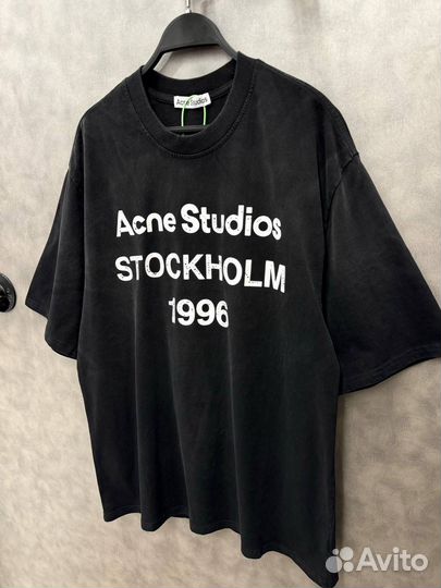 Футболка Acne Studios черная оверсайз новинка