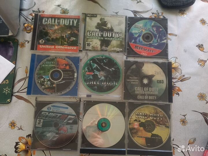 Продаю диски игр на компьютер call OF duty и гонки