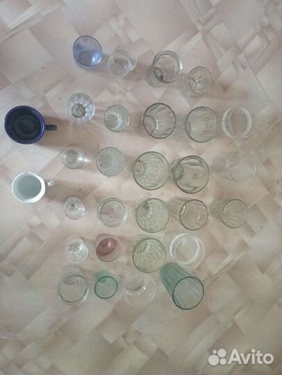 Стаканы, рюмки, различная утварь