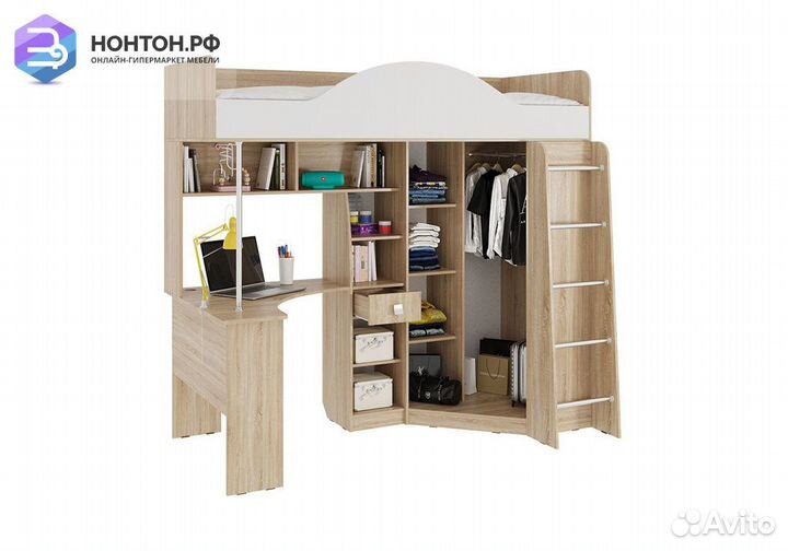 Детский комплекс Мега дуб сонома / белый