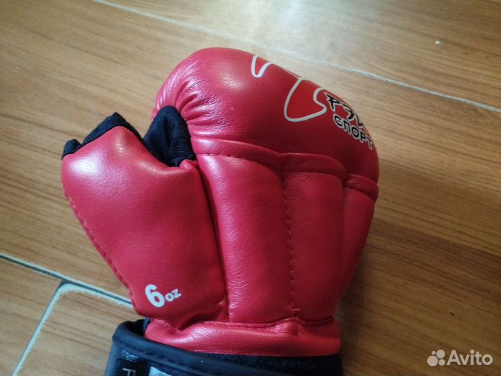 Боксерские перчатки детские 6 oz рэй спорт