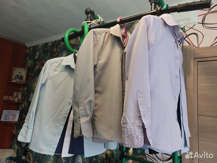 Рубашки и брюки школьные размер 116