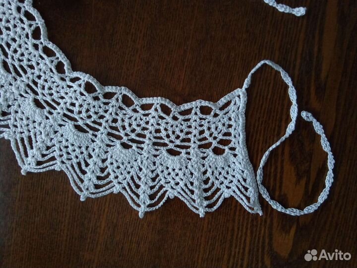 Воротнички вязаные накладные. Ручная работа