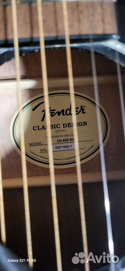 Акустическая гитара fender cd 60s