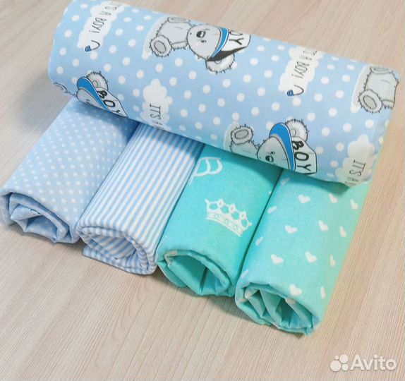 Пелёнки муслиновые, поплин, бязь Новые