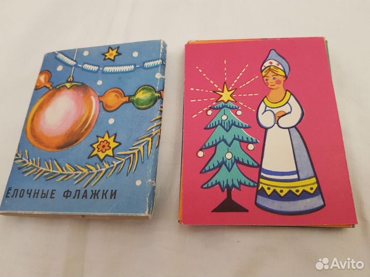 Елочные игрушки ссср.Флажки.Игрушки из лавсана