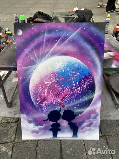 Картина баллончиками