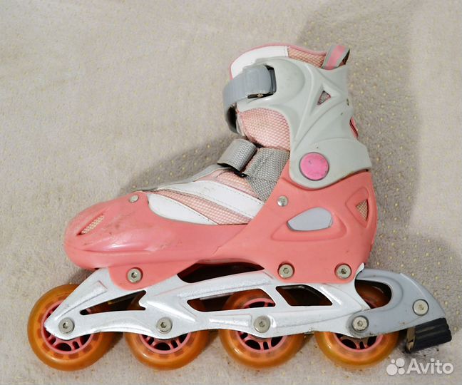 Ролики женские раздвижные Max Sity Punto розовые