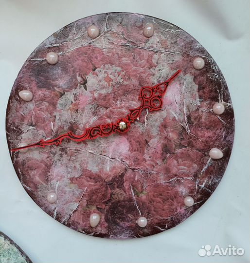 Часы круглые деревянные