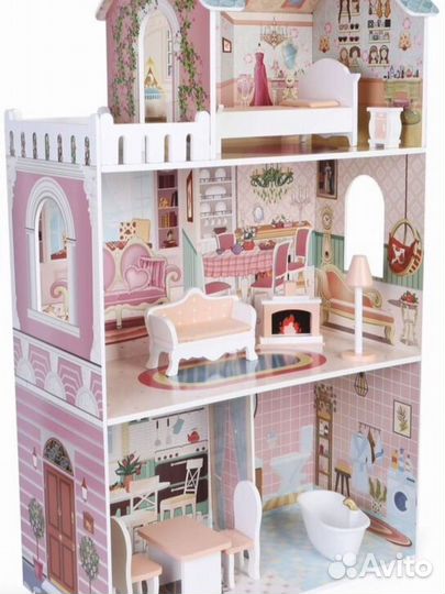 Кукольный домик с мебелью большой новый
