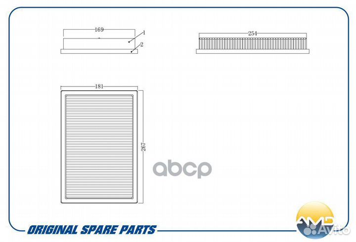 Фильтр воздушный AMD.FA345 AMD