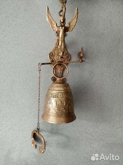 Антикварный бронзовый дверной колокол