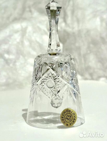 Хрустальный фужeр - рюмка- колокольчик Богемия