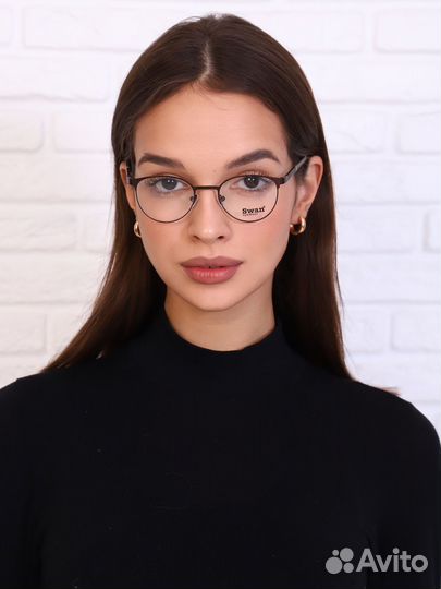 Оправа для очков круглая женская коричневая