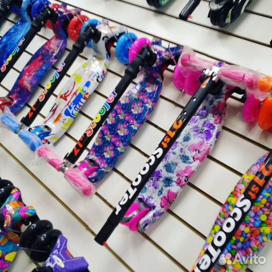 Самокат Maxi принт складной