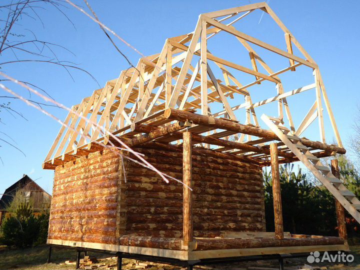 Сруб дома 6х6+3