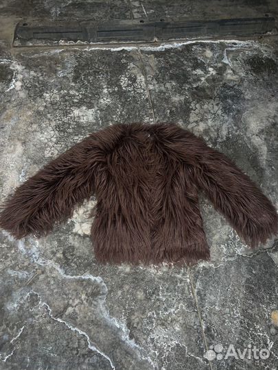Шуба эко мех шоколадная опиум