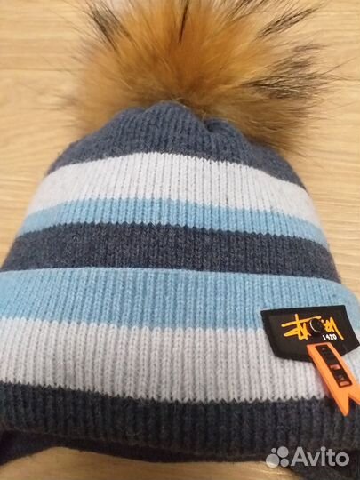 Шапка зимняя для мальчика 1-2 года