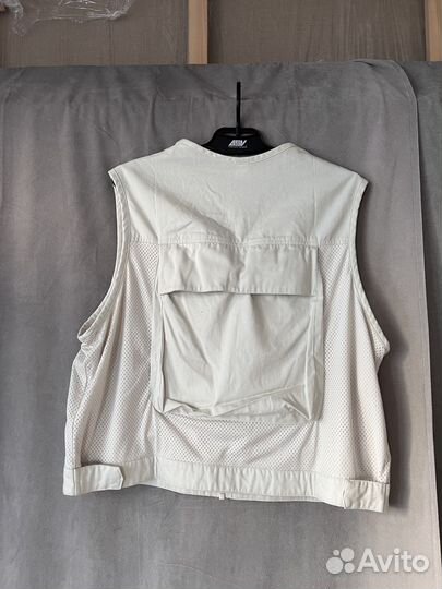 Reebok белая редкая жилетка с карманами